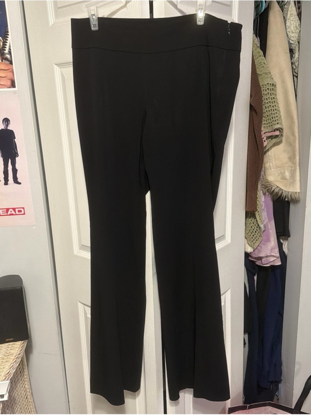 Ann Taylor Black Boot-Cut Dress Pants